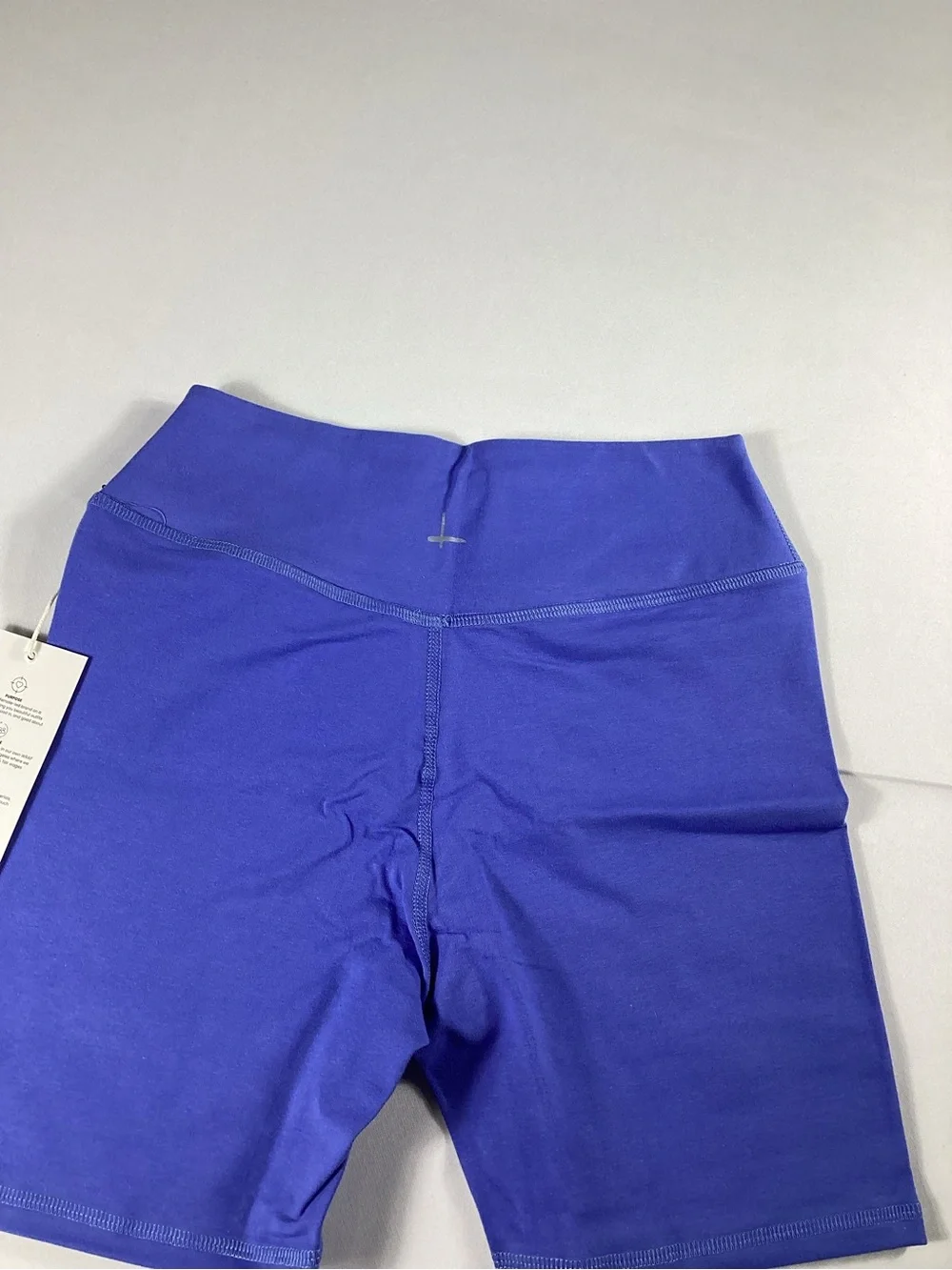 LEZAT High Rise Biker Shorts Blue Size S Organic Cotton Made in USA